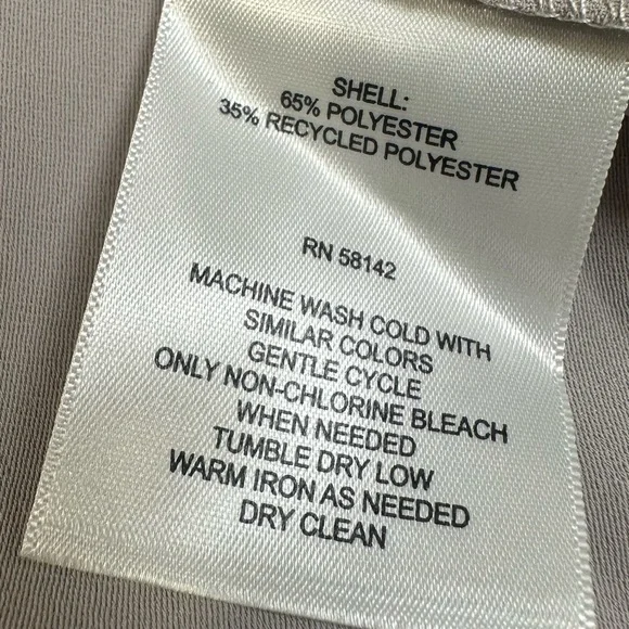 LUXELY By Maggy London Dove Gray Blouson Crew Neck Short Sleeve  Bodice THEO- - Picture 10 of 16